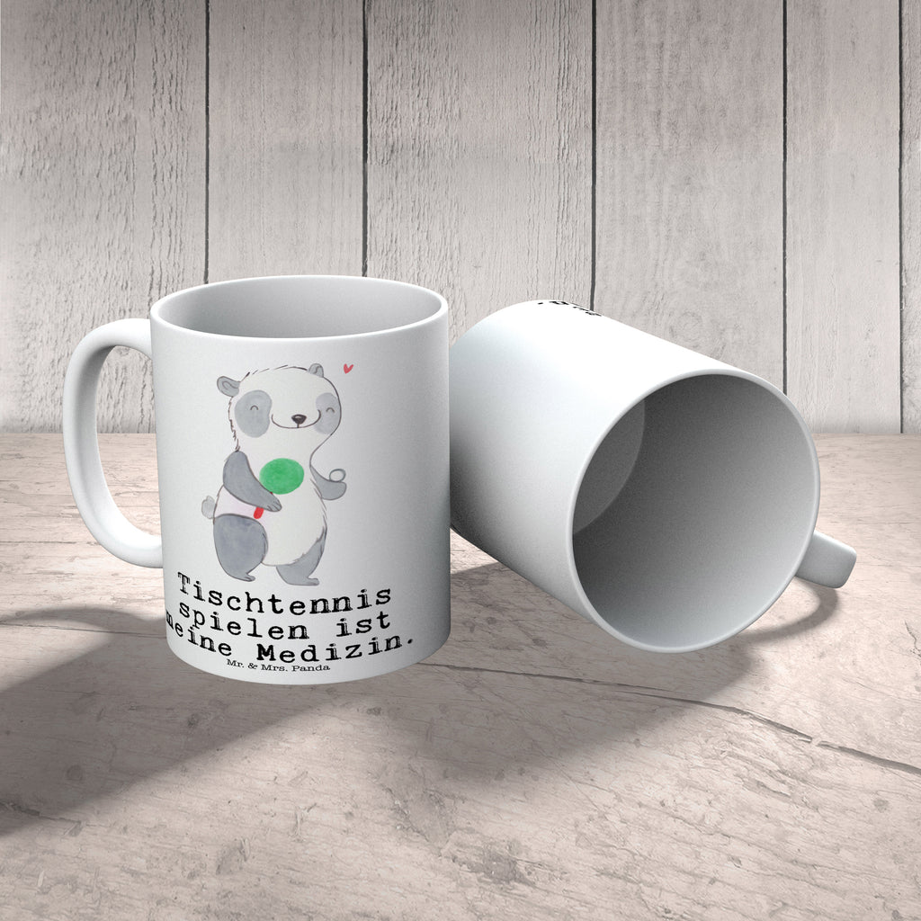 Tasse Panda Tischtennis Medizin Tischtennis, Tischtennis Bund, Tischtennis Verein, Ballsport Becher, Kaffeetasse, Kaffeebecher, Tee, Frühstück, Büro  Geschenk, Sport, Sportart, Hobby, Schenken, Danke, Dankeschön, Auszeichnung, Gewinn, Sportler