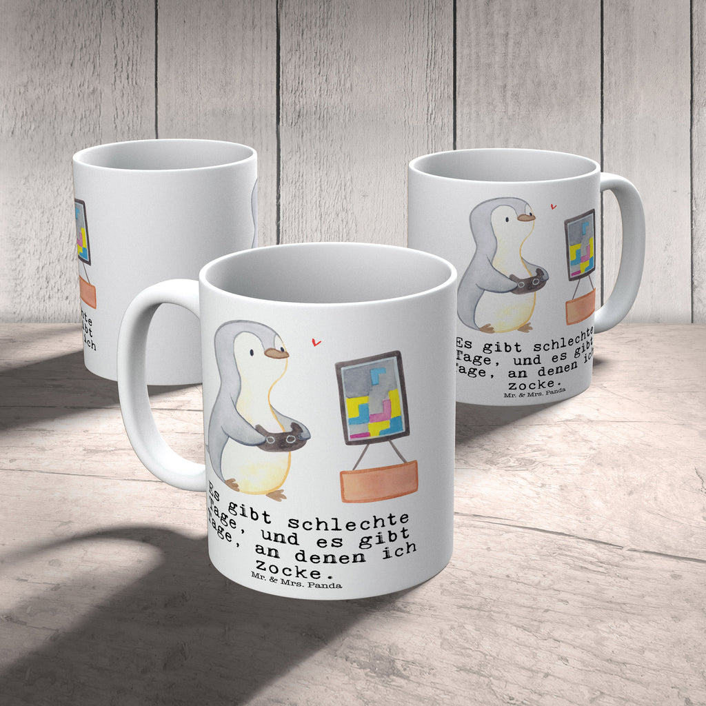 Tasse Pinguin Zocken Tage Zocken, Gaming, Videospiele, Videogames Becher, Kaffeetasse, Kaffeebecher, Tee, Frühstück, Büro  Geschenk, Sport, Sportart, Hobby, Schenken, Danke, Dankeschön, Auszeichnung, Gewinn, Sportler