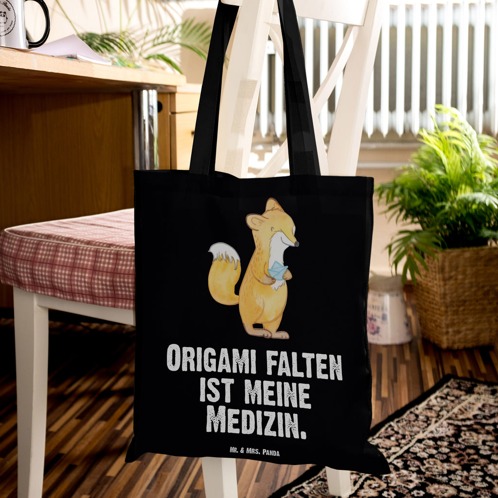 Tragetasche Fuchs Origami Medizin Beuteltasche, Beutel, Einkaufstasche, Jutebeutel, Stoffbeutel, Geschenk, Sport, Sportart, Hobby, Schenken, Danke, Dankeschön, Auszeichnung, Gewinn, Sportler, Origami, Papier Falten, Basteln, japanische Faltkunst, DIY