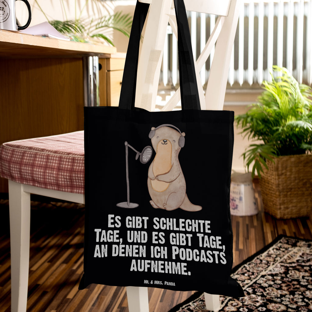 Tragetasche Otter Podcast aufnehmen Tage Beuteltasche, Beutel, Einkaufstasche, Jutebeutel, Stoffbeutel, Geschenk, Sport, Sportart, Hobby, Schenken, Danke, Dankeschön, Auszeichnung, Gewinn, Sportler, Podcast aufnehmen, Podcast produzieren, Podcasterin, Podcaster