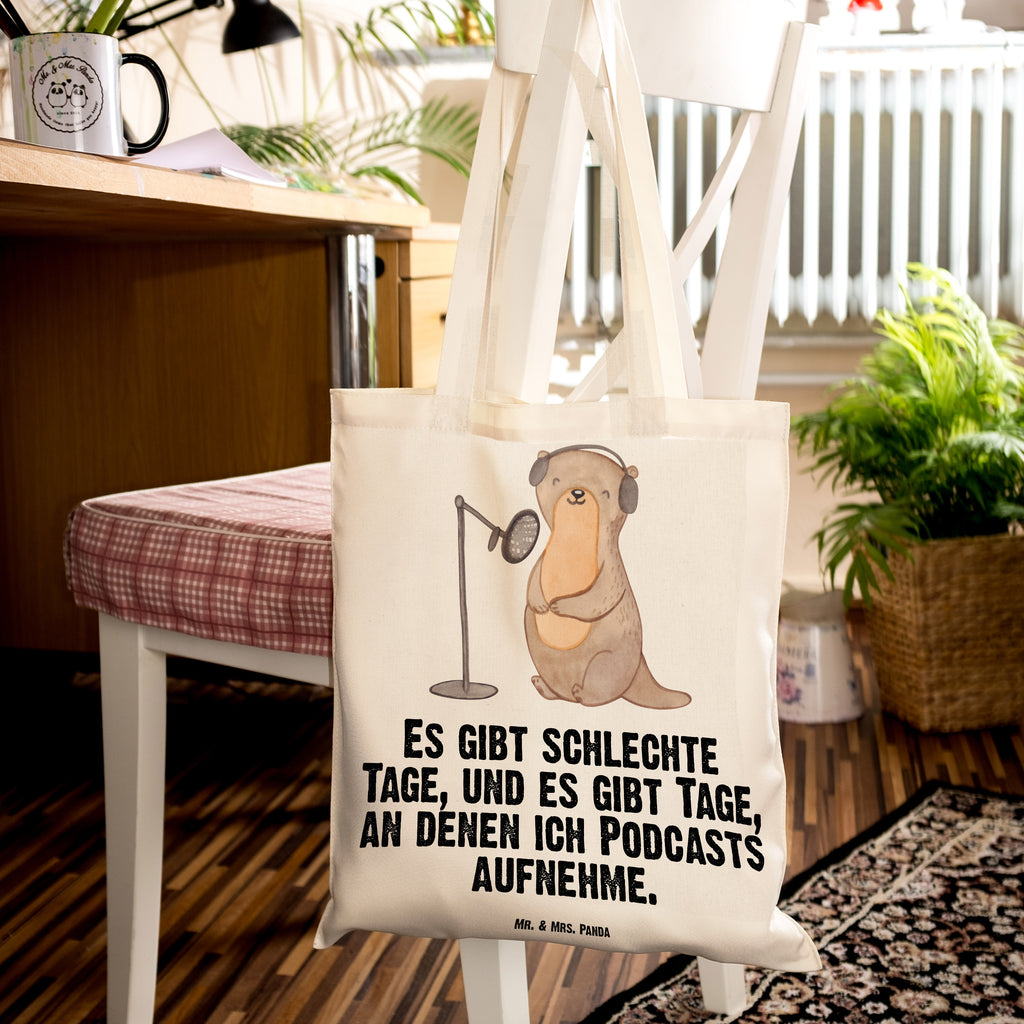 Tragetasche Otter Podcast aufnehmen Tage Beuteltasche, Beutel, Einkaufstasche, Jutebeutel, Stoffbeutel, Geschenk, Sport, Sportart, Hobby, Schenken, Danke, Dankeschön, Auszeichnung, Gewinn, Sportler, Podcast aufnehmen, Podcast produzieren, Podcasterin, Podcaster
