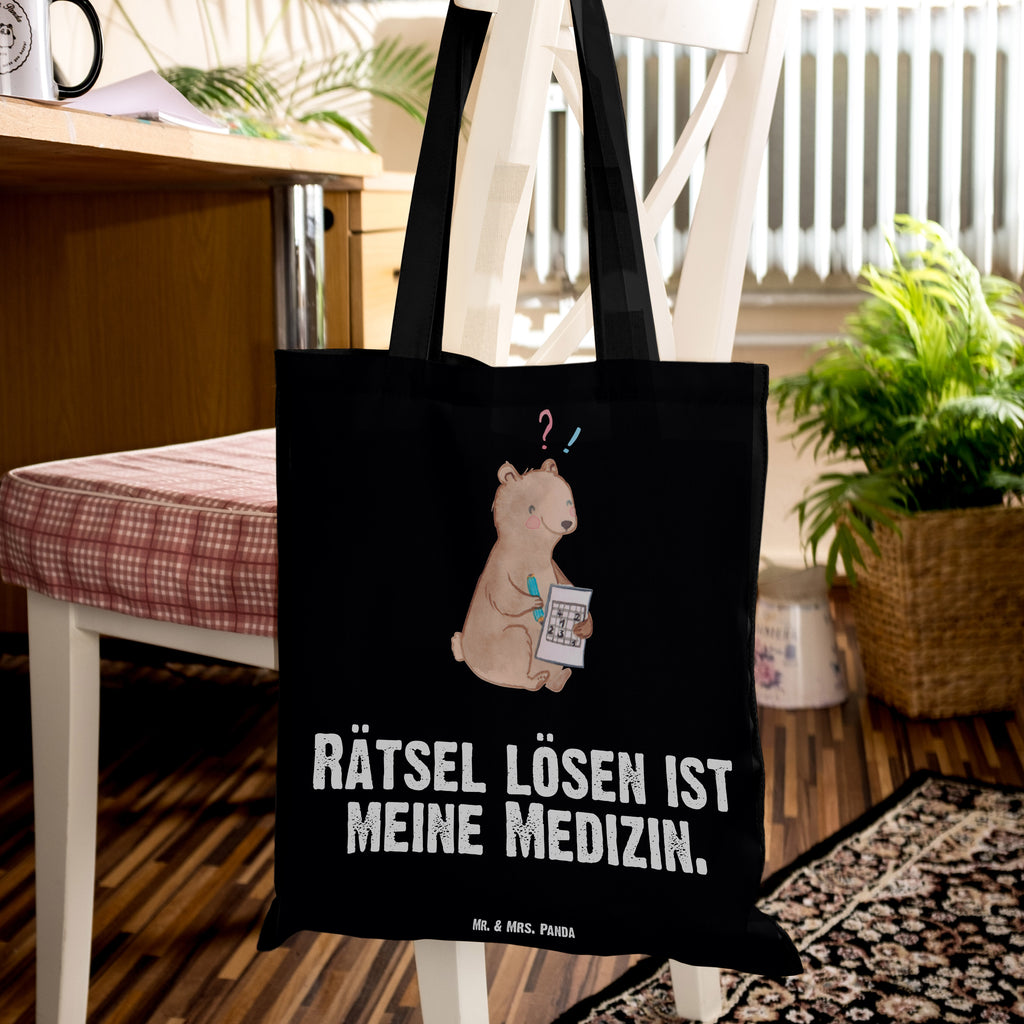 Tragetasche Bär Rätsel lösen Medizin Beuteltasche, Beutel, Einkaufstasche, Jutebeutel, Stoffbeutel, Geschenk, Sport, Sportart, Hobby, Schenken, Danke, Dankeschön, Auszeichnung, Gewinn, Sportler, Rätsel lösen, Kreuzworträtsel lösen, Knobeln, Gedächtnistraining, Gedächtnissport