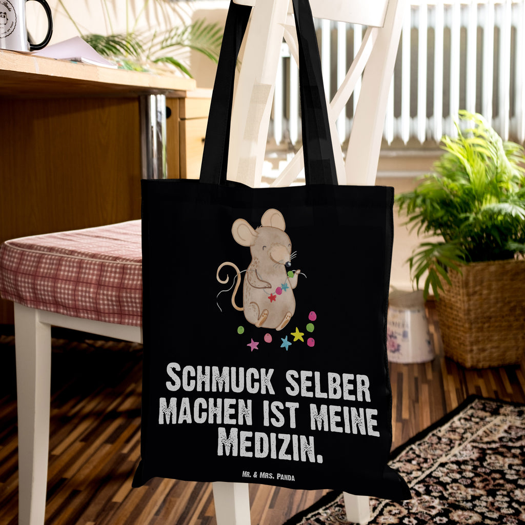 Tragetasche Maus Schmuck selber machen Medizin Beuteltasche, Beutel, Einkaufstasche, Jutebeutel, Stoffbeutel, Geschenk, Sport, Sportart, Hobby, Schenken, Danke, Dankeschön, Auszeichnung, Gewinn, Sportler, Schmuck selber machen, Schmuck basteln, DIY