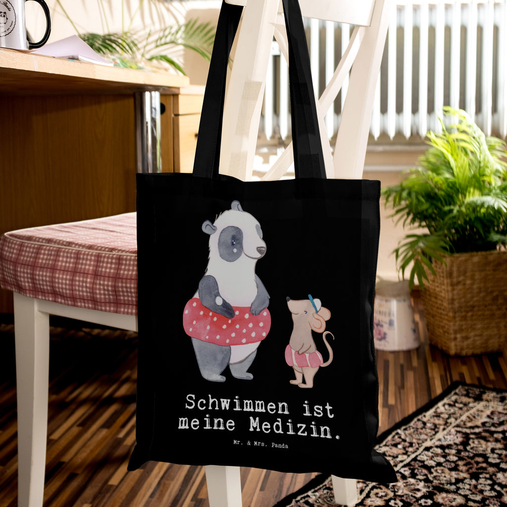 Tragetasche Otter Schwimmen Medizin Beuteltasche, Beutel, Einkaufstasche, Jutebeutel, Stoffbeutel, Geschenk, Sport, Sportart, Hobby, Schenken, Danke, Dankeschön, Auszeichnung, Gewinn, Sportler, Schwimmen, Schwimmkurs, Wassersport