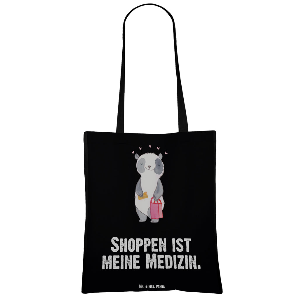 Tragetasche Panda Shopping Medizin Beuteltasche, Beutel, Einkaufstasche, Jutebeutel, Stoffbeutel, Geschenk, Sport, Sportart, Hobby, Schenken, Danke, Dankeschön, Auszeichnung, Gewinn, Sportler, Shopping, shoppen, einkaufen