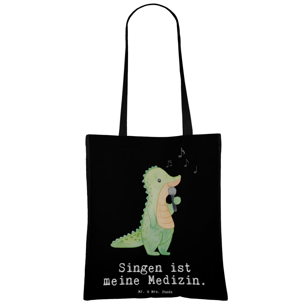Tragetasche Krokodil Singen Medizin Beuteltasche, Beutel, Einkaufstasche, Jutebeutel, Stoffbeutel, Geschenk, Sport, Sportart, Hobby, Schenken, Danke, Dankeschön, Auszeichnung, Gewinn, Sportler, Singen, Band, Live Auftritt, Gesang, Hobbysänger