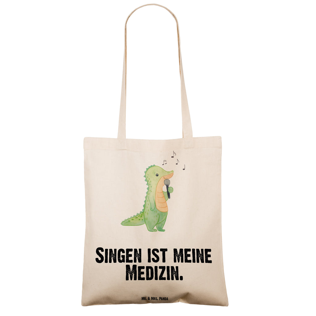 Tragetasche Krokodil Singen Medizin Beuteltasche, Beutel, Einkaufstasche, Jutebeutel, Stoffbeutel, Geschenk, Sport, Sportart, Hobby, Schenken, Danke, Dankeschön, Auszeichnung, Gewinn, Sportler, Singen, Band, Live Auftritt, Gesang, Hobbysänger