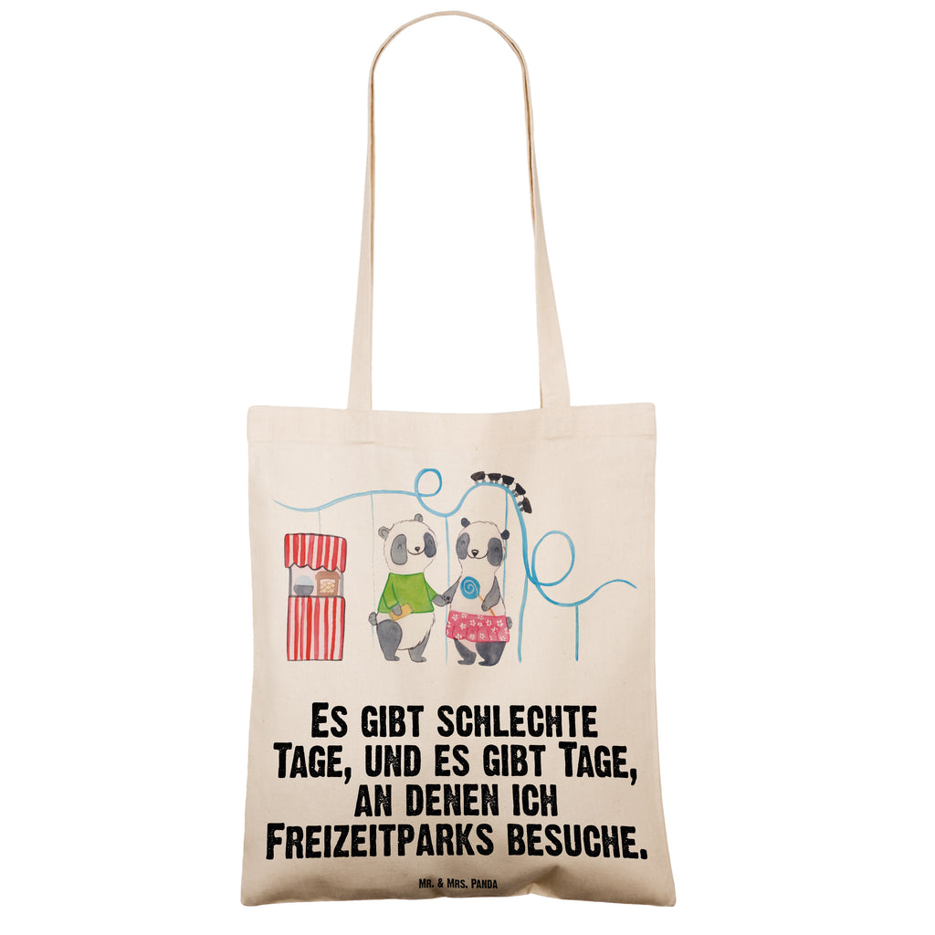 Tragetasche Pandas Freizeitpark besuchen Tage Beuteltasche, Beutel, Einkaufstasche, Jutebeutel, Stoffbeutel, Geschenk, Sport, Sportart, Hobby, Schenken, Danke, Dankeschön, Auszeichnung, Gewinn, Sportler, Freizeitpark besuchen, Achterbahn fahren
