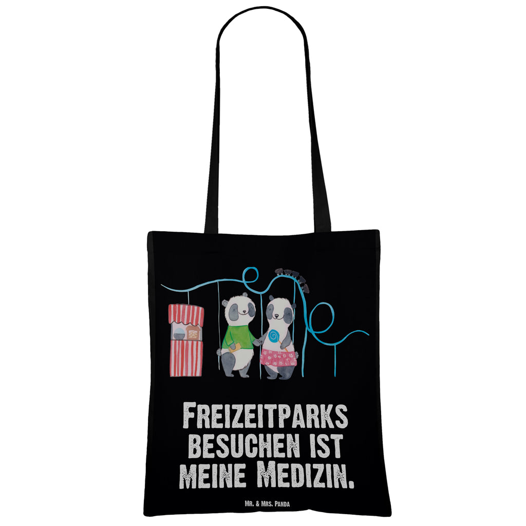 Tragetasche Pandas Freizeitpark besuchen Medizin Beuteltasche, Beutel, Einkaufstasche, Jutebeutel, Stoffbeutel, Geschenk, Sport, Sportart, Hobby, Schenken, Danke, Dankeschön, Auszeichnung, Gewinn, Sportler, Freizeitpark besuchen, Achterbahn fahren