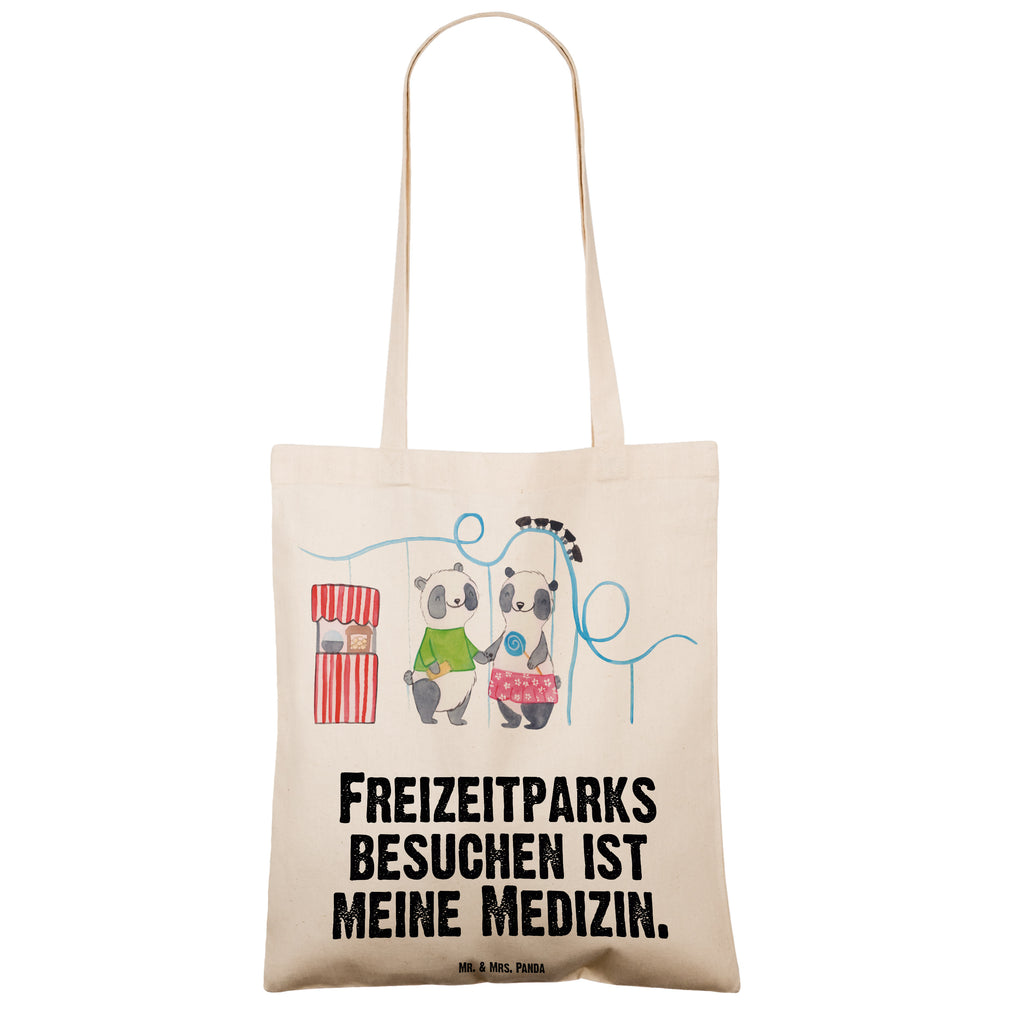 Tragetasche Pandas Freizeitpark besuchen Medizin Beuteltasche, Beutel, Einkaufstasche, Jutebeutel, Stoffbeutel, Geschenk, Sport, Sportart, Hobby, Schenken, Danke, Dankeschön, Auszeichnung, Gewinn, Sportler, Freizeitpark besuchen, Achterbahn fahren