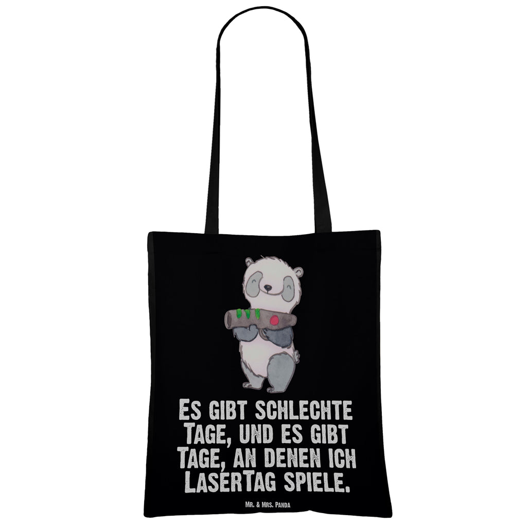 Tragetasche Panda LaserTag Tage Beuteltasche, Beutel, Einkaufstasche, Jutebeutel, Stoffbeutel, Geschenk, Sport, Sportart, Hobby, Schenken, Danke, Dankeschön, Auszeichnung, Gewinn, Sportler, Lasertag, Lasergame Zentrum, Laser Tag Party