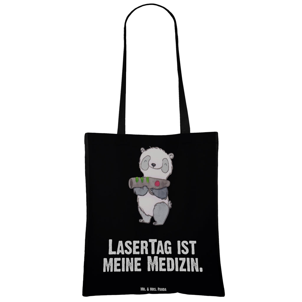 Tragetasche Panda LaserTag Medizin Beuteltasche, Beutel, Einkaufstasche, Jutebeutel, Stoffbeutel, Geschenk, Sport, Sportart, Hobby, Schenken, Danke, Dankeschön, Auszeichnung, Gewinn, Sportler, Lasertag, Lasergame Zentrum