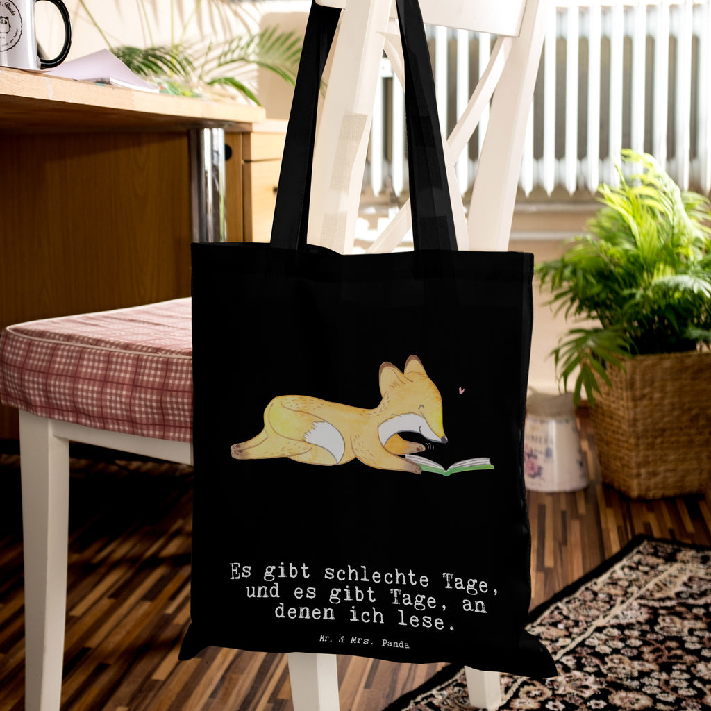 Tragetasche Fuchs Lesen Tage Beuteltasche, Beutel, Einkaufstasche, Jutebeutel, Stoffbeutel, Geschenk, Sport, Sportart, Hobby, Schenken, Danke, Dankeschön, Auszeichnung, Gewinn, Sportler, lesen, Bücher lesen, Bücherwurm