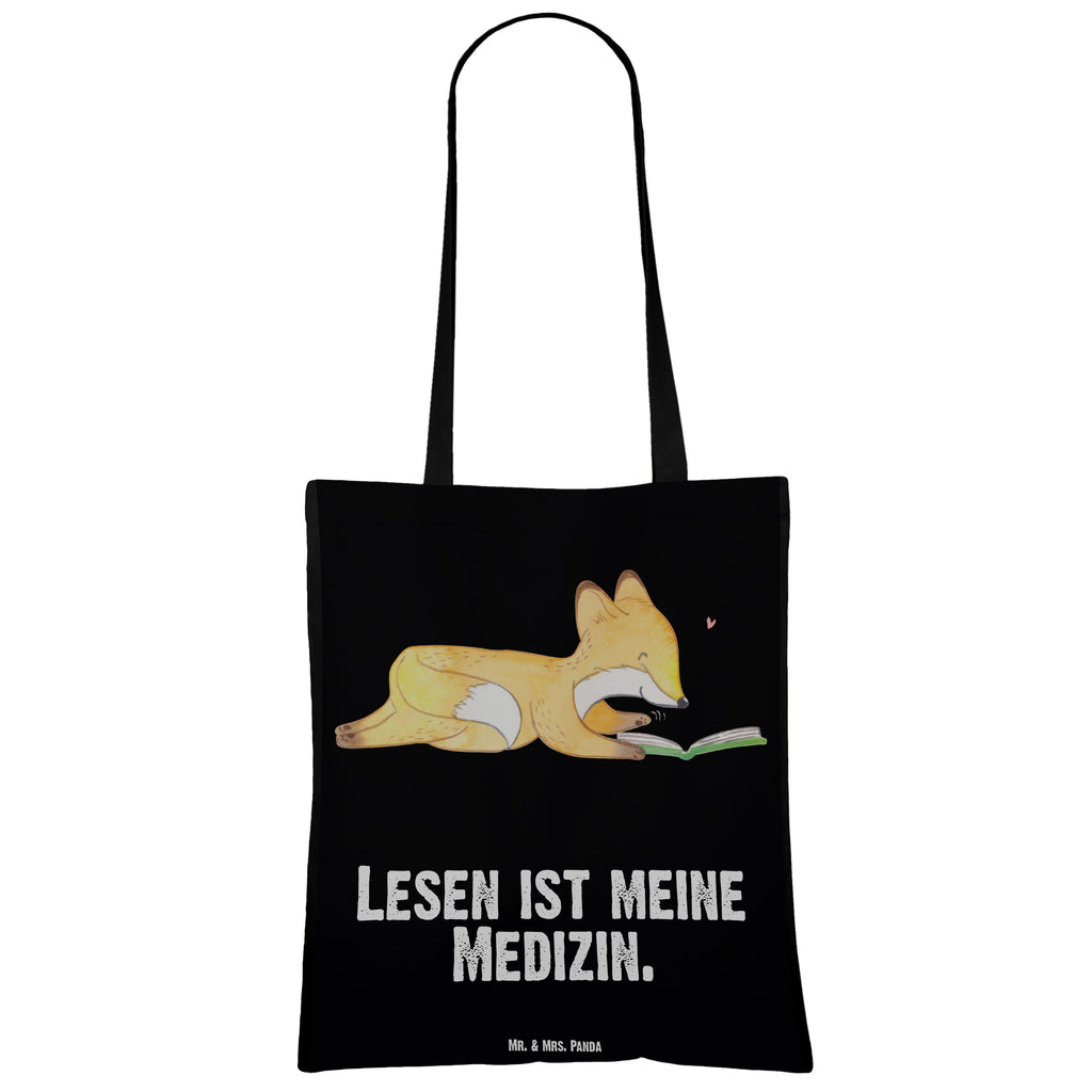 Tragetasche Fuchs Lesen Medizin Beuteltasche, Beutel, Einkaufstasche, Jutebeutel, Stoffbeutel, Geschenk, Sport, Sportart, Hobby, Schenken, Danke, Dankeschön, Auszeichnung, Gewinn, Sportler, lesen, Bücher lesen, Bücherwurm