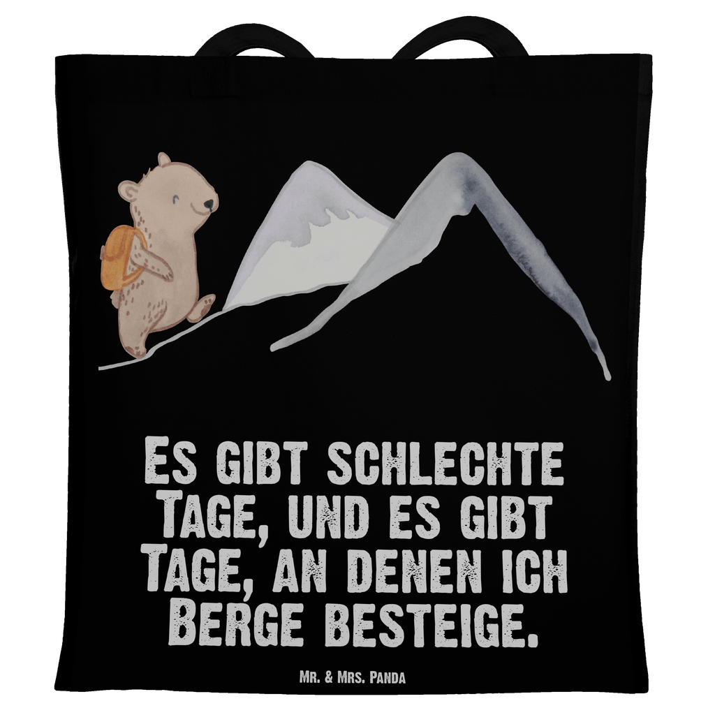 Tragetasche Bär Bergsteigen Tage Beuteltasche, Beutel, Einkaufstasche, Jutebeutel, Stoffbeutel, Geschenk, Sport, Sportart, Hobby, Schenken, Danke, Dankeschön, Auszeichnung, Gewinn, Sportler, Bergsteigen, wandern, Bergsport, Trekking, Alpinismus, Alpinwandern