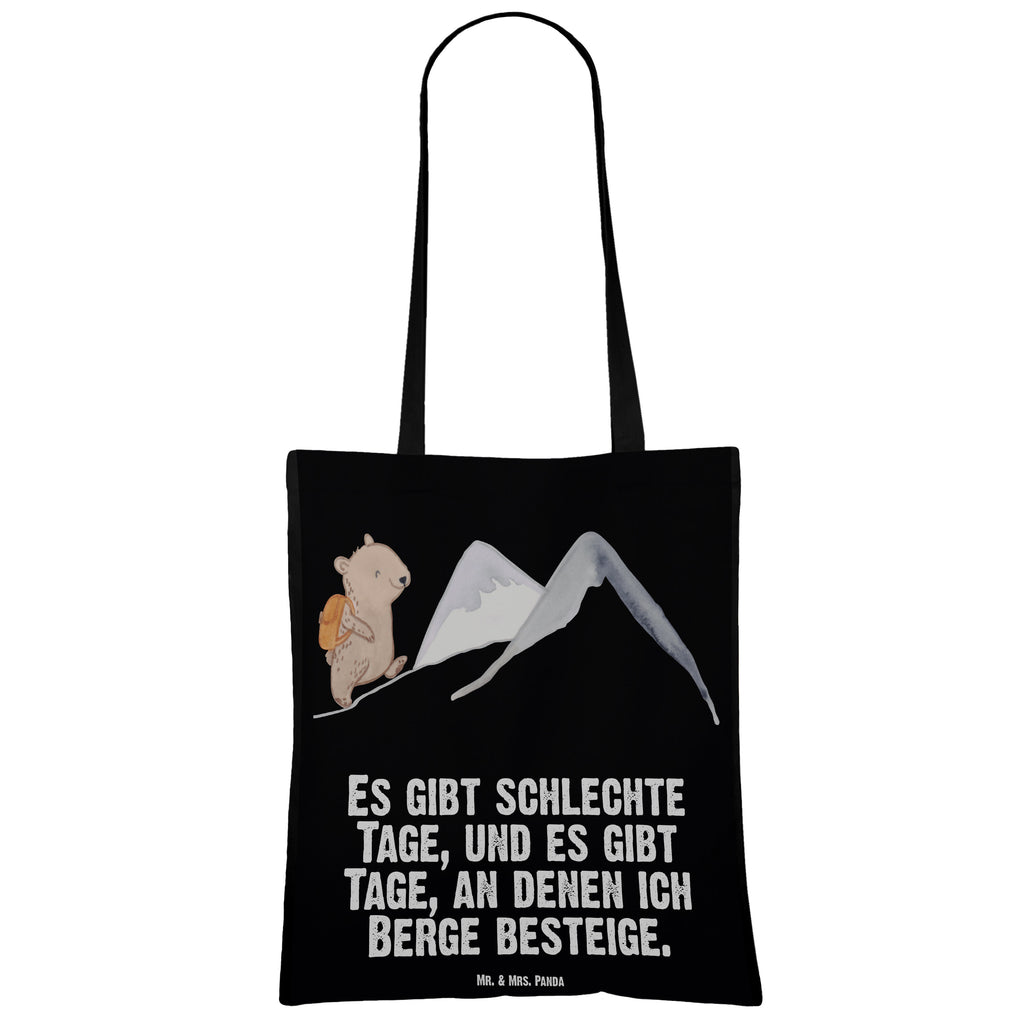 Tragetasche Bär Bergsteigen Tage Beuteltasche, Beutel, Einkaufstasche, Jutebeutel, Stoffbeutel, Geschenk, Sport, Sportart, Hobby, Schenken, Danke, Dankeschön, Auszeichnung, Gewinn, Sportler, Bergsteigen, wandern, Bergsport, Trekking, Alpinismus, Alpinwandern