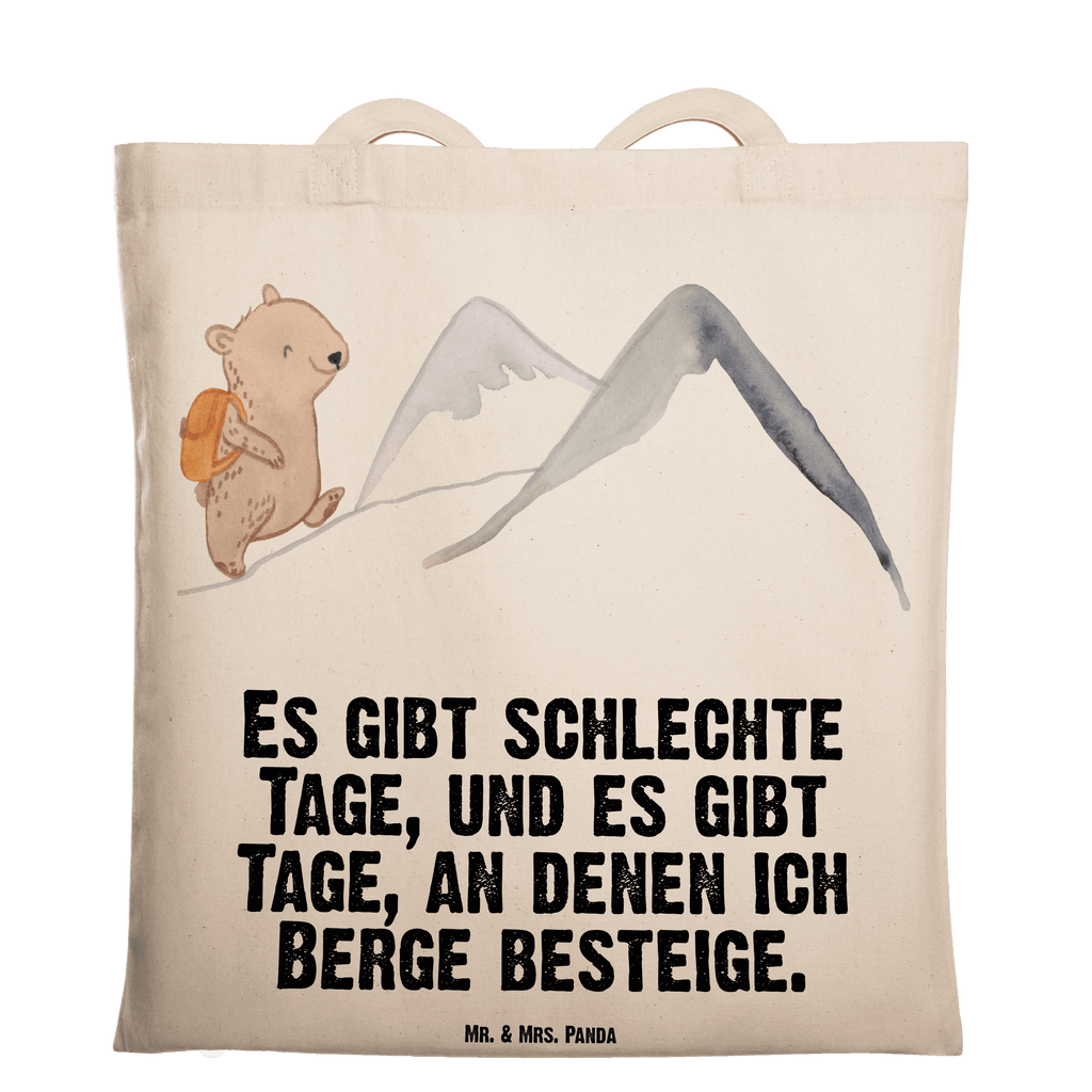 Tragetasche Bär Bergsteigen Tage Beuteltasche, Beutel, Einkaufstasche, Jutebeutel, Stoffbeutel, Geschenk, Sport, Sportart, Hobby, Schenken, Danke, Dankeschön, Auszeichnung, Gewinn, Sportler, Bergsteigen, wandern, Bergsport, Trekking, Alpinismus, Alpinwandern