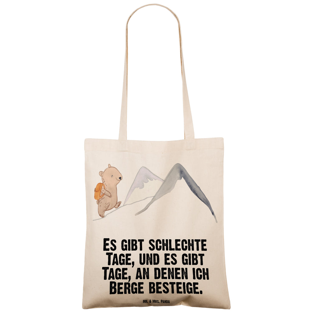 Tragetasche Bär Bergsteigen Tage Beuteltasche, Beutel, Einkaufstasche, Jutebeutel, Stoffbeutel, Geschenk, Sport, Sportart, Hobby, Schenken, Danke, Dankeschön, Auszeichnung, Gewinn, Sportler, Bergsteigen, wandern, Bergsport, Trekking, Alpinismus, Alpinwandern