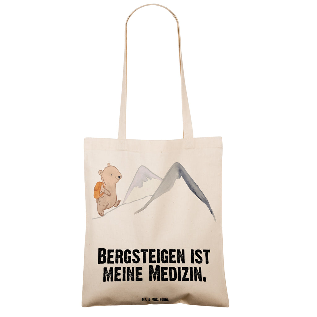 Tragetasche Bär Bergsteigen Medizin Beuteltasche, Beutel, Einkaufstasche, Jutebeutel, Stoffbeutel, Geschenk, Sport, Sportart, Hobby, Schenken, Danke, Dankeschön, Auszeichnung, Gewinn, Sportler, Bergsteigen, wandern, Bergsport, Trekking, Alpinismus, Alpinwandern
