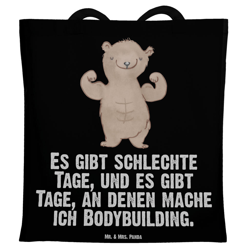 Tragetasche Bär Bodybuilding Tage Beuteltasche, Beutel, Einkaufstasche, Jutebeutel, Stoffbeutel, Geschenk, Sport, Sportart, Hobby, Schenken, Danke, Dankeschön, Auszeichnung, Gewinn, Sportler, Bodybuilding, Muskelmasse, Körpergestaltung, Leistungssport
