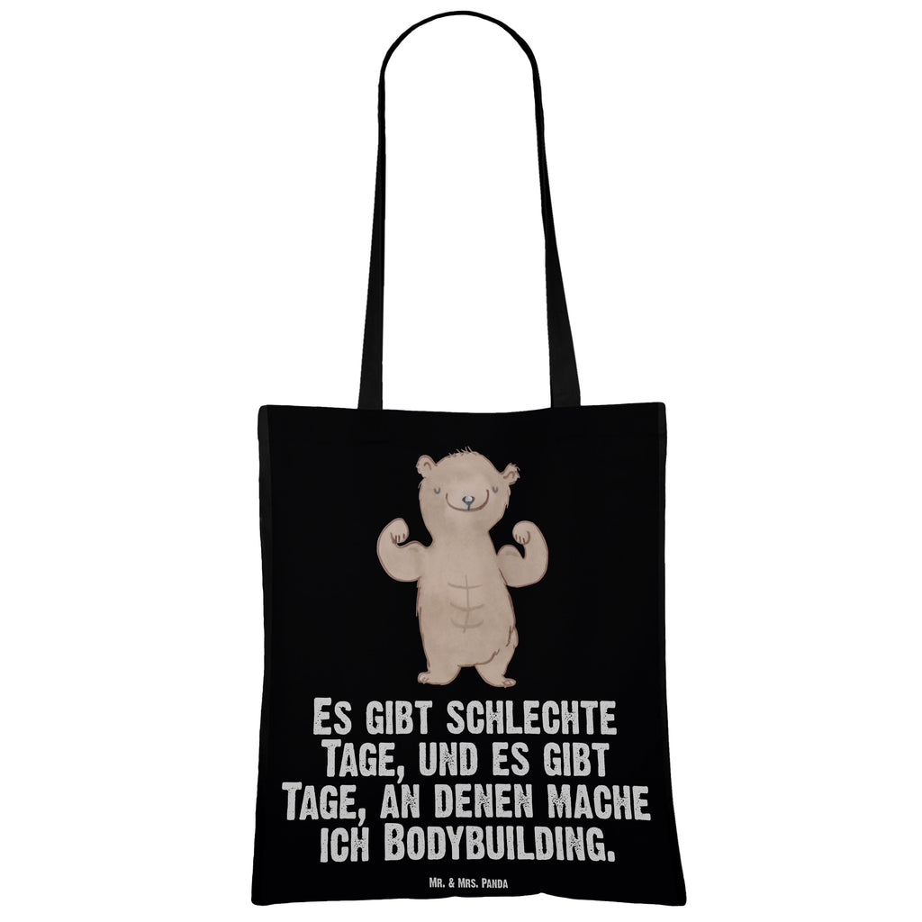 Tragetasche Bär Bodybuilding Tage Beuteltasche, Beutel, Einkaufstasche, Jutebeutel, Stoffbeutel, Geschenk, Sport, Sportart, Hobby, Schenken, Danke, Dankeschön, Auszeichnung, Gewinn, Sportler, Bodybuilding, Muskelmasse, Körpergestaltung, Leistungssport
