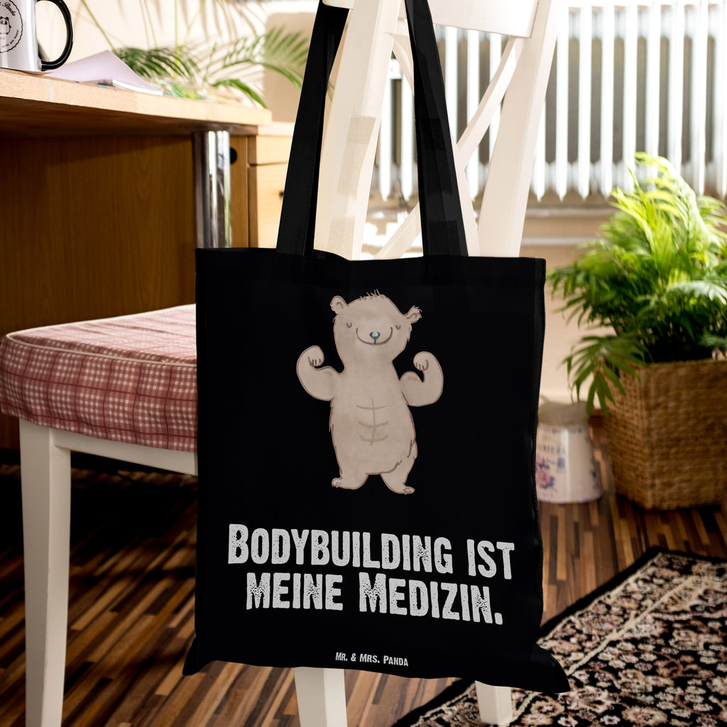 Tragetasche Bär Bodybuilding Medizin Beuteltasche, Beutel, Einkaufstasche, Jutebeutel, Stoffbeutel, Geschenk, Sport, Sportart, Hobby, Schenken, Danke, Dankeschön, Auszeichnung, Gewinn, Sportler, Bodybuilding, Muskelmasse, Körpergestaltung, Leistungssport, Gewichtheben, Fitnessstudio, Muskelaufbau, Krafttraining, Sportprogramm, Training, Fettabbau, Ausdauer, Stärke, Fitness, Kondition