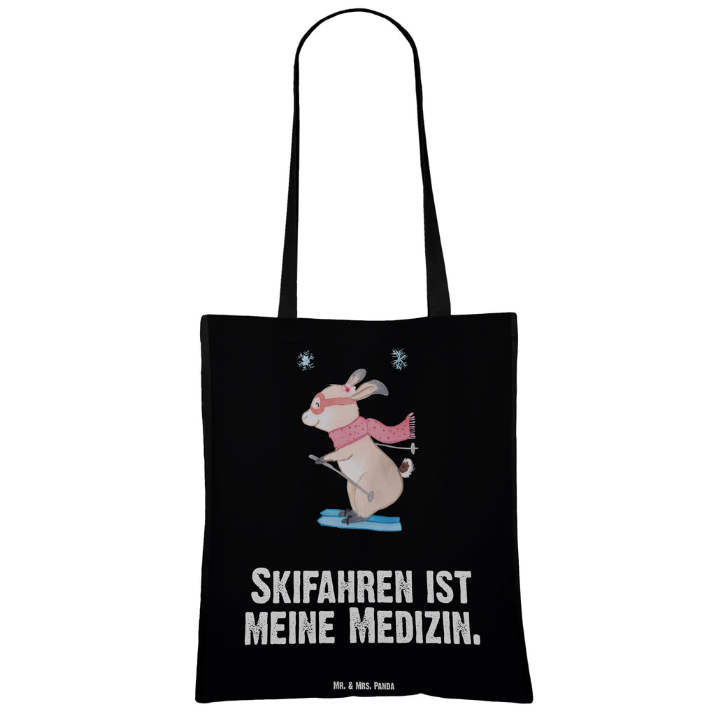 Tragetasche Bär Skifahren Medizin Beuteltasche, Beutel, Einkaufstasche, Jutebeutel, Stoffbeutel, Geschenk, Sport, Sportart, Hobby, Schenken, Danke, Dankeschön, Auszeichnung, Gewinn, Sportler, Ski fahren, Skifahren, Skisport, Skiwettbewerb, Skirennen