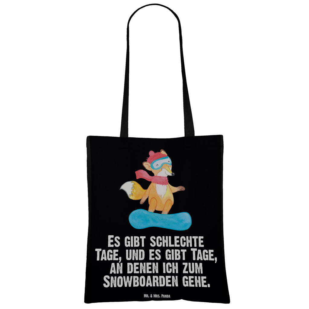 Tragetasche Fuchs Snowboarden Tage Beuteltasche, Beutel, Einkaufstasche, Jutebeutel, Stoffbeutel, Geschenk, Sport, Sportart, Hobby, Schenken, Danke, Dankeschön, Auszeichnung, Gewinn, Sportler, Snowboard, snowboarden, Wintersport, Snowboardschule, Winterurlaub