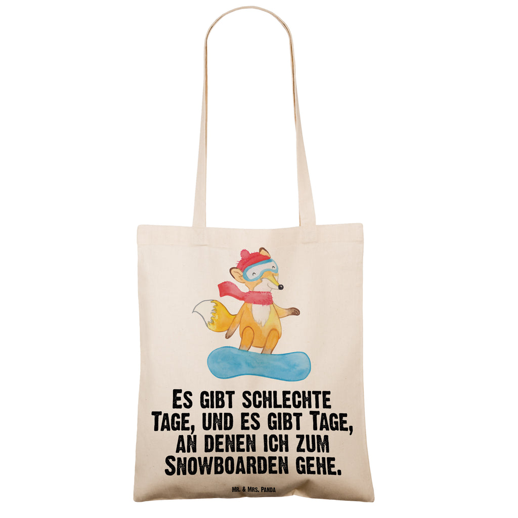 Tragetasche Fuchs Snowboarden Tage Beuteltasche, Beutel, Einkaufstasche, Jutebeutel, Stoffbeutel, Geschenk, Sport, Sportart, Hobby, Schenken, Danke, Dankeschön, Auszeichnung, Gewinn, Sportler, Snowboard, snowboarden, Wintersport, Snowboardschule, Winterurlaub