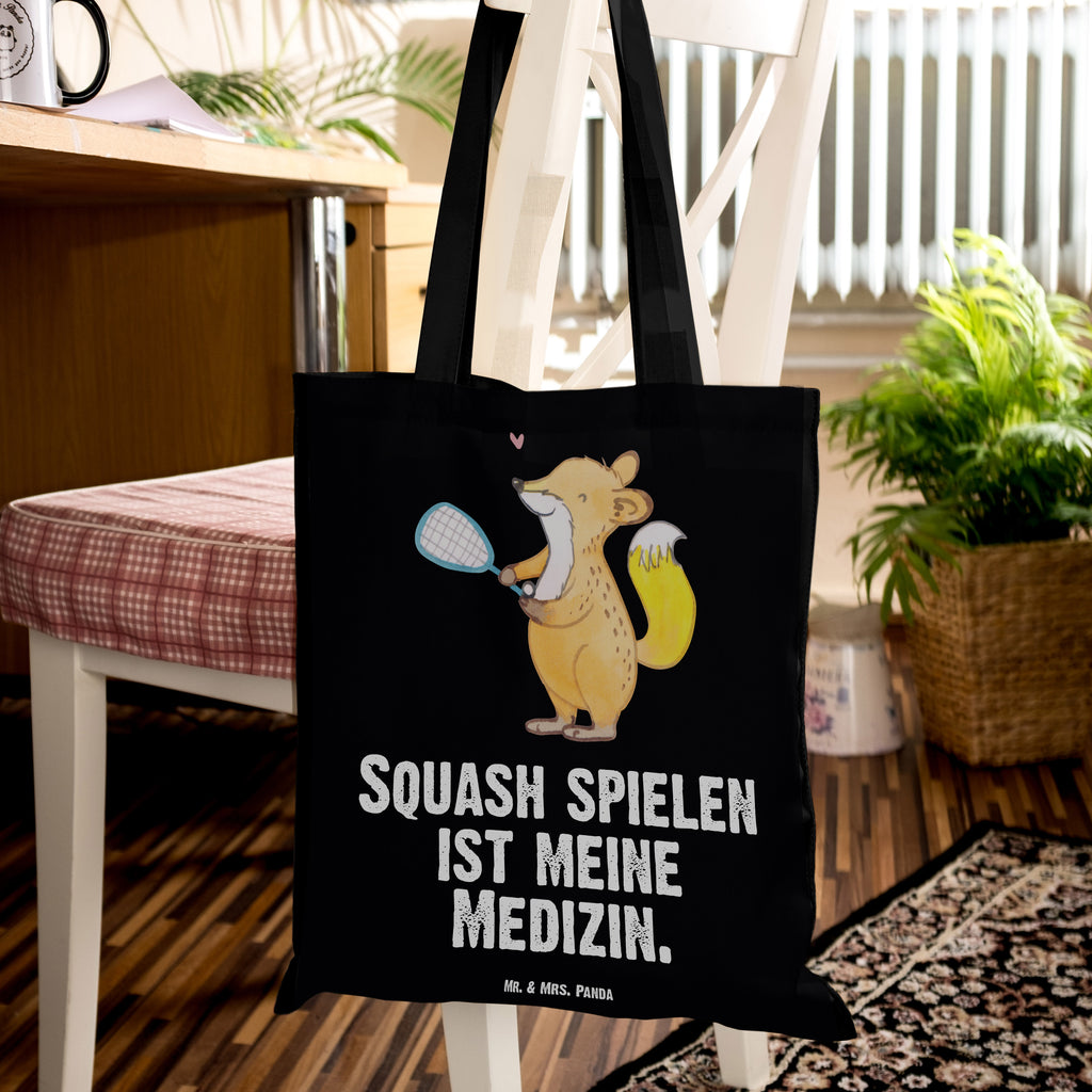 Tragetasche Fuchs Squash spielen Medizin Beuteltasche, Beutel, Einkaufstasche, Jutebeutel, Stoffbeutel, Geschenk, Sport, Sportart, Hobby, Schenken, Danke, Dankeschön, Auszeichnung, Gewinn, Sportler, Squash spielen, Squashhalle, Ballsport