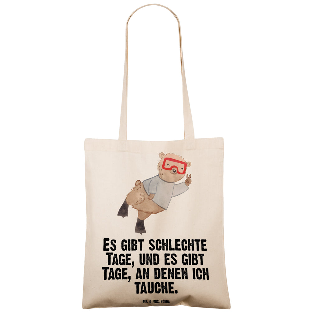 Tragetasche Bär Tauchen Tage Beuteltasche, Beutel, Einkaufstasche, Jutebeutel, Stoffbeutel, Geschenk, Sport, Sportart, Hobby, Schenken, Danke, Dankeschön, Auszeichnung, Gewinn, Sportler, Tauchen, schnorcheln, Tauchgang, Tauchschule, Diving, Dive