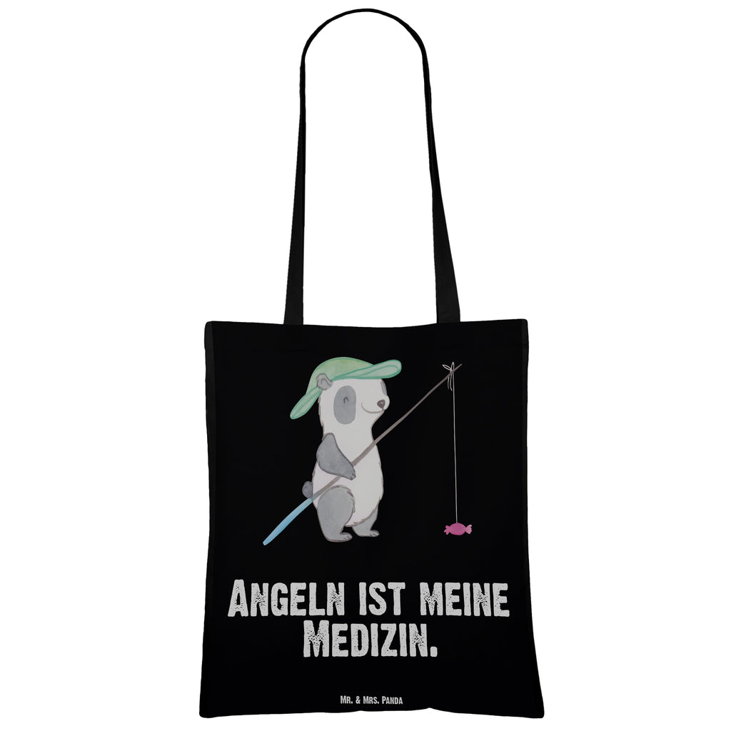 Tragetasche Panda Angeln Medizin Beuteltasche, Beutel, Einkaufstasche, Jutebeutel, Stoffbeutel, Geschenk, Sport, Sportart, Hobby, Schenken, Danke, Dankeschön, Auszeichnung, Gewinn, Sportler, angeln, Angelsport, Angelverein, Angler, angeln gehen, Hobbyangler