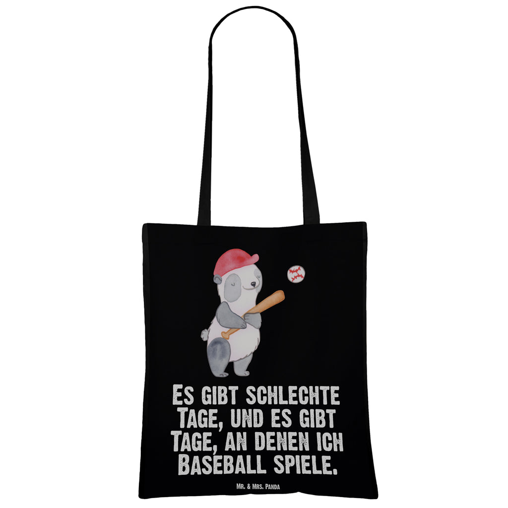 Tragetasche Panda Baseball spielen Tage Beuteltasche, Beutel, Einkaufstasche, Jutebeutel, Stoffbeutel, Geschenk, Sport, Sportart, Hobby, Schenken, Danke, Dankeschön, Auszeichnung, Gewinn, Sportler, Baseball spielen, Baseball Spielen, Baseball Match, Ballsport, Baseballplatz, Baseballverein