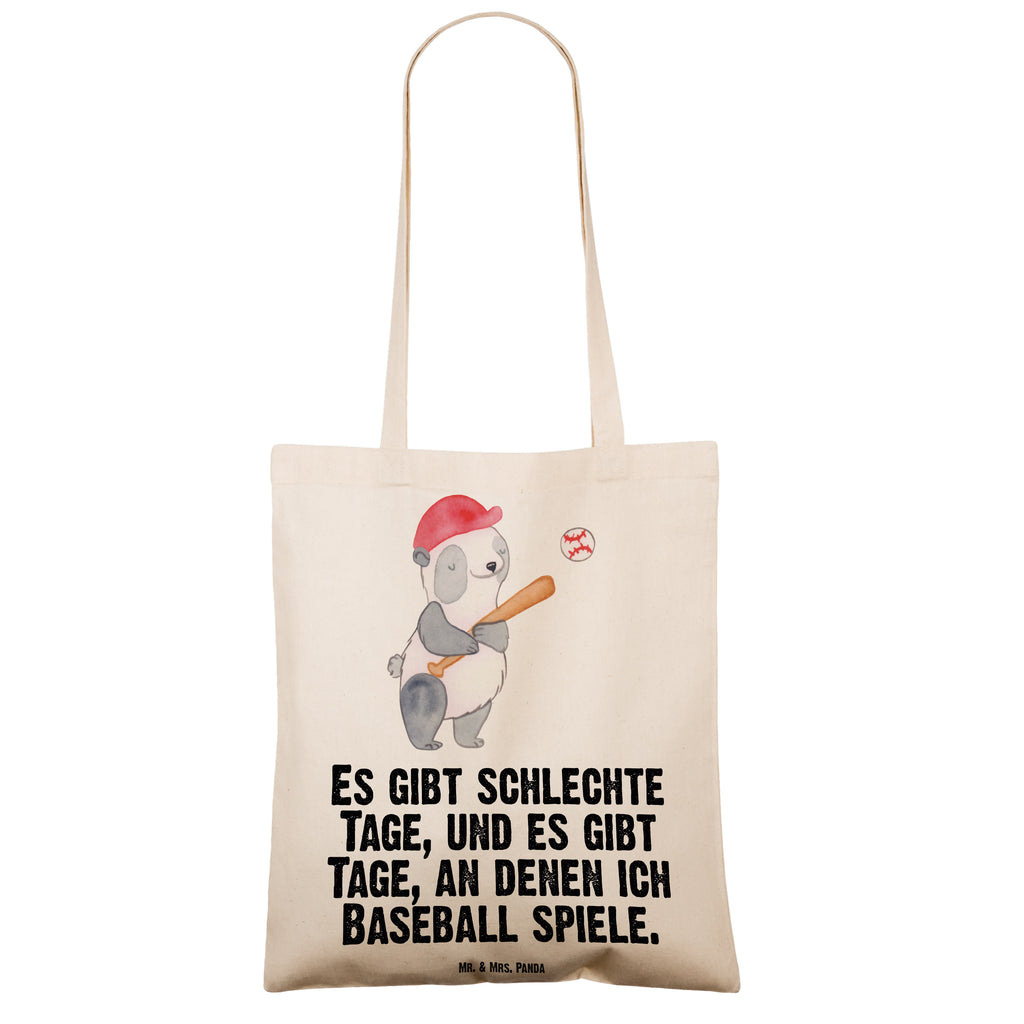 Tragetasche Panda Baseball spielen Tage Beuteltasche, Beutel, Einkaufstasche, Jutebeutel, Stoffbeutel, Geschenk, Sport, Sportart, Hobby, Schenken, Danke, Dankeschön, Auszeichnung, Gewinn, Sportler, Baseball spielen, Baseball Spielen, Baseball Match, Ballsport, Baseballplatz, Baseballverein
