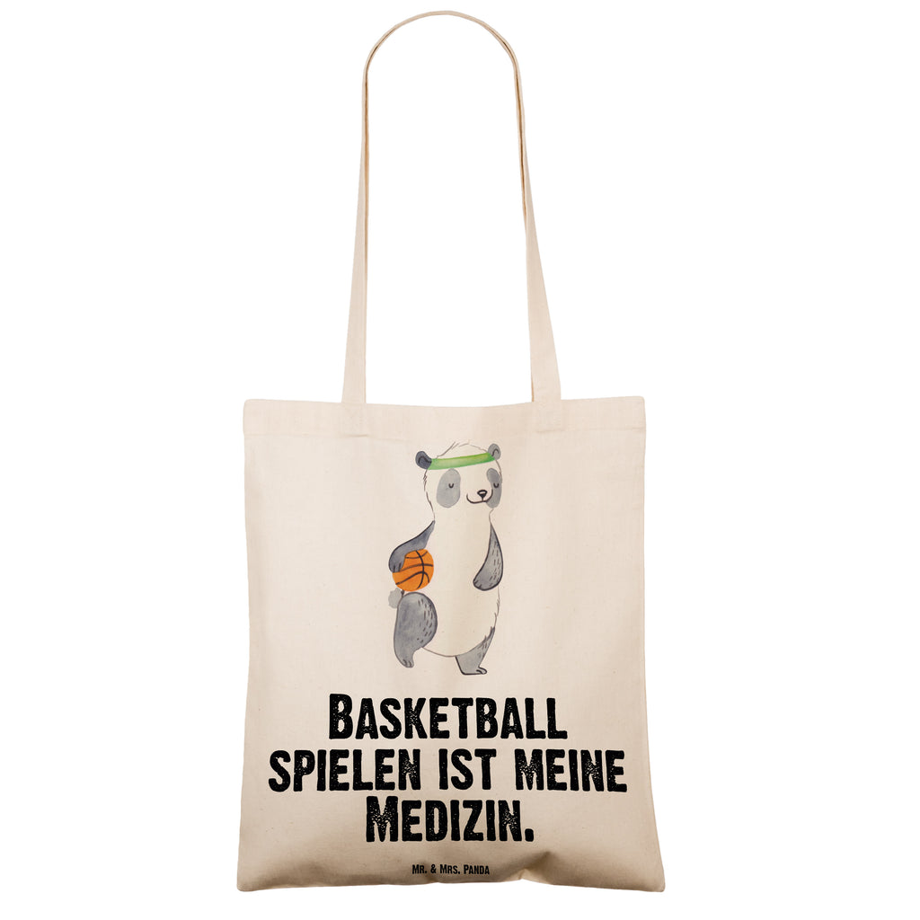 Tragetasche Panda Basketball Medizin Beuteltasche, Beutel, Einkaufstasche, Jutebeutel, Stoffbeutel, Geschenk, Sport, Sportart, Hobby, Schenken, Danke, Dankeschön, Auszeichnung, Gewinn, Sportler, Basketball, Basketball Verein, Basketball Verband, Basketballplatz