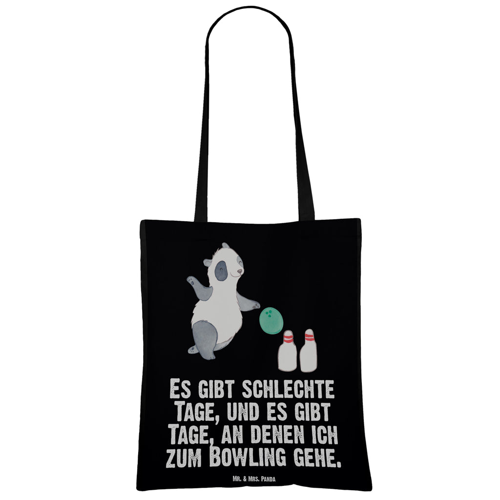 Tragetasche Panda Bowling Tage Beuteltasche, Beutel, Einkaufstasche, Jutebeutel, Stoffbeutel, Geschenk, Sport, Sportart, Hobby, Schenken, Danke, Dankeschön, Auszeichnung, Gewinn, Sportler, Bowling, Bowlen gehen, Bowling Center, Bowlingbahn, Kegelbahn, Kegelausflug, Bowlingausflug, Bowlingparty
