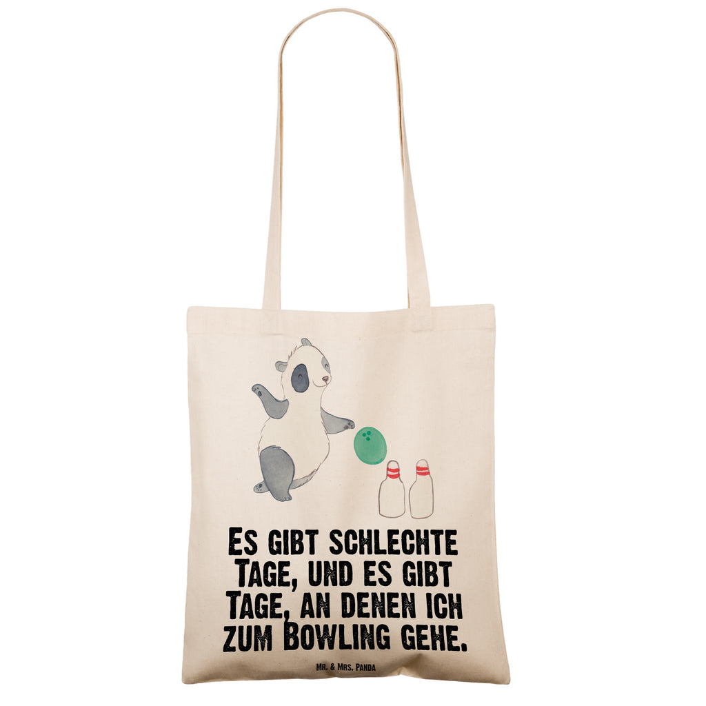 Tragetasche Panda Bowling Tage Beuteltasche, Beutel, Einkaufstasche, Jutebeutel, Stoffbeutel, Geschenk, Sport, Sportart, Hobby, Schenken, Danke, Dankeschön, Auszeichnung, Gewinn, Sportler, Bowling, Bowlen gehen, Bowling Center, Bowlingbahn, Kegelbahn, Kegelausflug, Bowlingausflug, Bowlingparty