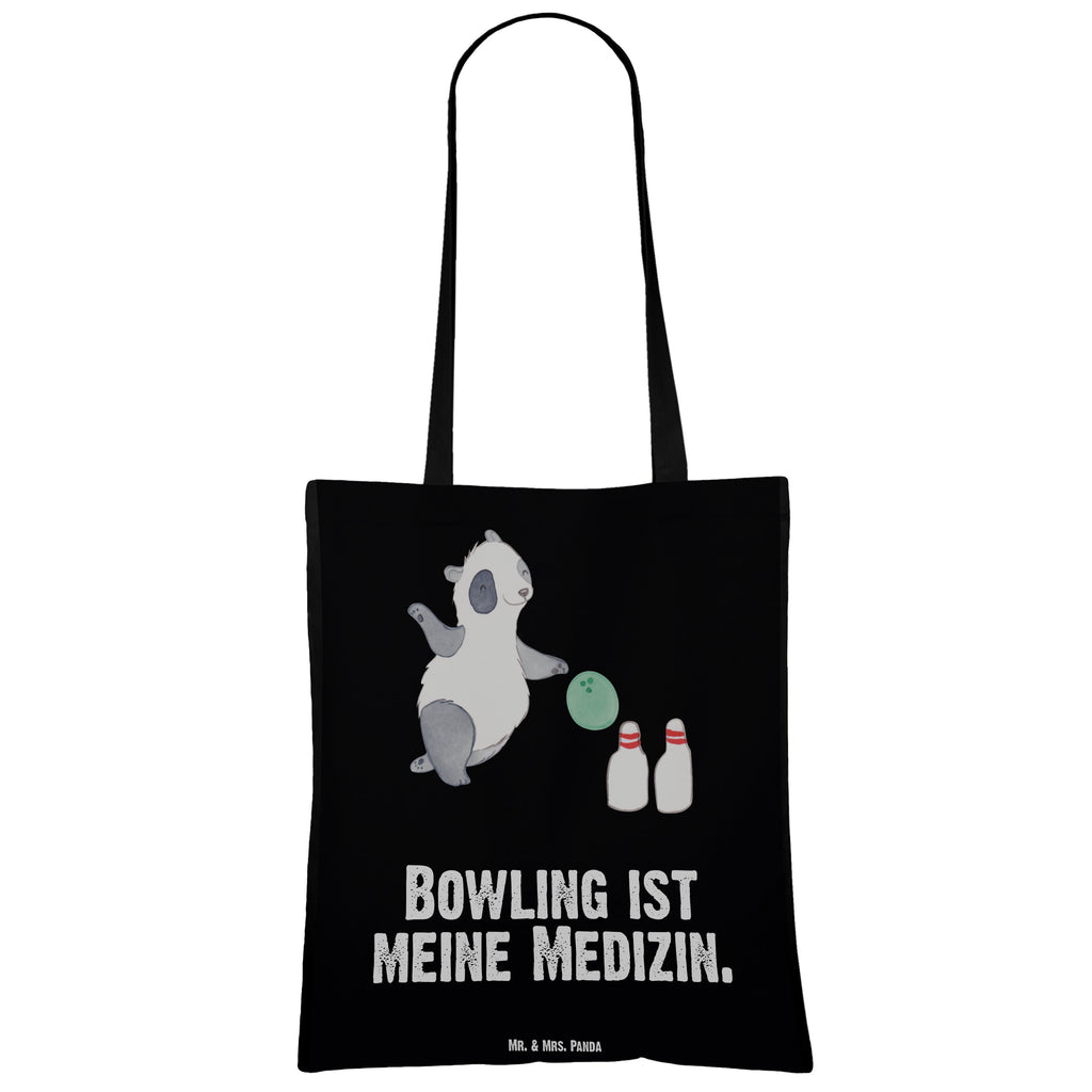 Tragetasche Panda Bowling Medizin Beuteltasche, Beutel, Einkaufstasche, Jutebeutel, Stoffbeutel, Geschenk, Sport, Sportart, Hobby, Schenken, Danke, Dankeschön, Auszeichnung, Gewinn, Sportler, Bowling, Bowlen gehen, Bowling Center