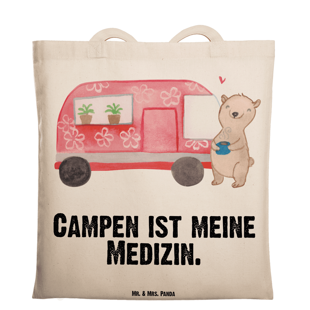 Tragetasche Bär Camper Medizin Beuteltasche, Beutel, Einkaufstasche, Jutebeutel, Stoffbeutel, Geschenk, Sport, Sportart, Hobby, Schenken, Danke, Dankeschön, Auszeichnung, Gewinn, Sportler, Camper, Campen, Zelten, Campingplatz, Wohnmobil, Roadtrip, Urlaub