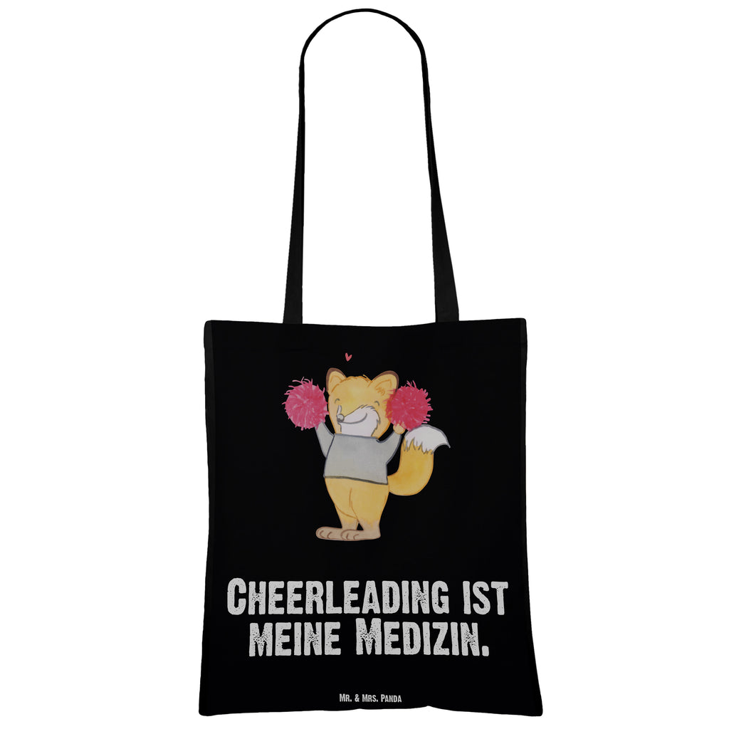 Tragetasche Fuchs Cheerleader Medizin Beuteltasche, Beutel, Einkaufstasche, Jutebeutel, Stoffbeutel, Geschenk, Sport, Sportart, Hobby, Schenken, Danke, Dankeschön, Auszeichnung, Gewinn, Sportler, Cheerleader, Cheerleading, Turnen, Turn Club, Turniere
