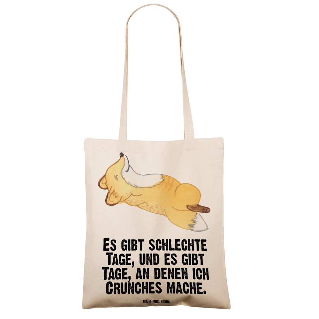 Tragetasche Fuchs Crunches Tage Beuteltasche, Beutel, Einkaufstasche, Jutebeutel, Stoffbeutel, Geschenk, Sport, Sportart, Hobby, Schenken, Danke, Dankeschön, Auszeichnung, Gewinn, Sportler, Crunches, Fitness, Bauchpressen, Fitnessstudio