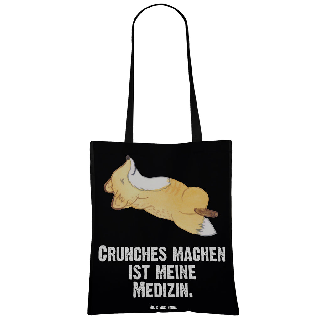 Tragetasche Fuchs Crunches Medizin Beuteltasche, Beutel, Einkaufstasche, Jutebeutel, Stoffbeutel, Geschenk, Sport, Sportart, Hobby, Schenken, Danke, Dankeschön, Auszeichnung, Gewinn, Sportler, Crunches, Fitness, Bauchpressen, Fitnessstudio