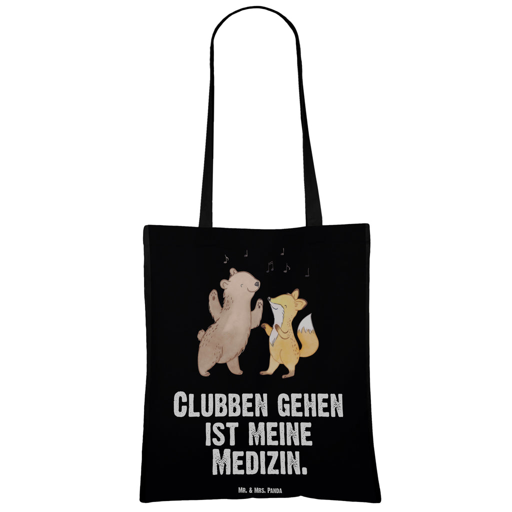 Tragetasche Bär & Fuchs Disco Medizin Beuteltasche, Beutel, Einkaufstasche, Jutebeutel, Stoffbeutel, Geschenk, Sport, Sportart, Hobby, Schenken, Danke, Dankeschön, Auszeichnung, Gewinn, Sportler, Disco, Clubs, Tanzen, Feiern, Clubbing