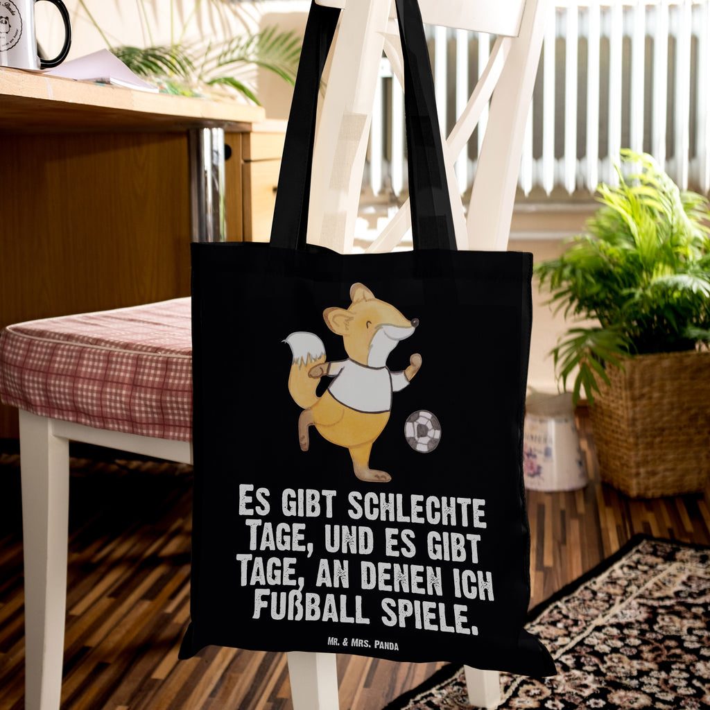 Tragetasche Fuchs Fußball spielen Tage Beuteltasche, Beutel, Einkaufstasche, Jutebeutel, Stoffbeutel, Geschenk, Sport, Sportart, Hobby, Schenken, Danke, Dankeschön, Auszeichnung, Gewinn, Sportler, Fußball, Soccer, Fußballer, Bolzen, Bolzplatz, Fußballerin