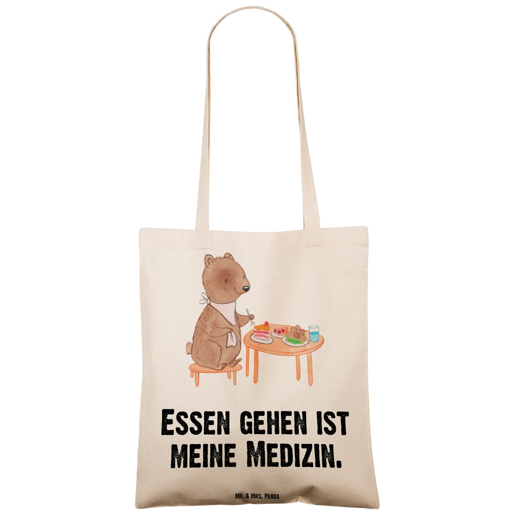 Tragetasche Bär Essen gehen Medizin Beuteltasche, Beutel, Einkaufstasche, Jutebeutel, Stoffbeutel, Geschenk, Sport, Sportart, Hobby, Schenken, Danke, Dankeschön, Auszeichnung, Gewinn, Sportler, Essen gehen, Essen, Restaurant, Restaurantbesuch, Köstlichkeiten