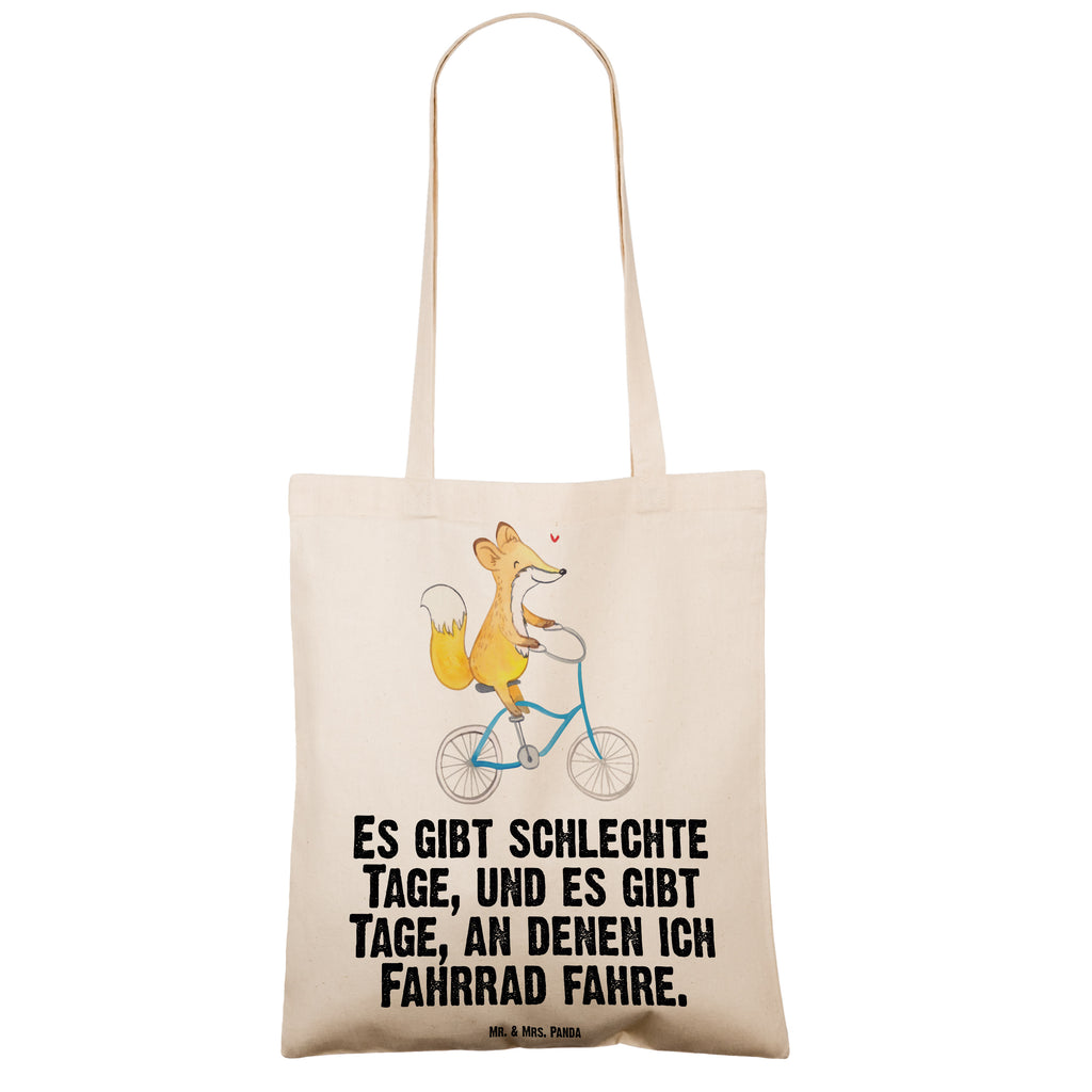 Tragetasche Fuchs Fahrrad fahren Tage Beuteltasche, Beutel, Einkaufstasche, Jutebeutel, Stoffbeutel, Geschenk, Sport, Sportart, Hobby, Schenken, Danke, Dankeschön, Auszeichnung, Gewinn, Sportler, Fahrrad fahren, Radeln, Trekking, Mountainbiking, Radsport