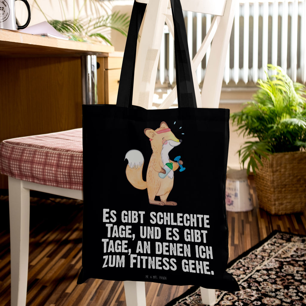 Tragetasche Fuchs Fitness Tage Beuteltasche, Beutel, Einkaufstasche, Jutebeutel, Stoffbeutel, Geschenk, Sport, Sportart, Hobby, Schenken, Danke, Dankeschön, Auszeichnung, Gewinn, Sportler, Fitness, Sport treiben, Fitnessstudio, Sportclub, Kraftsport