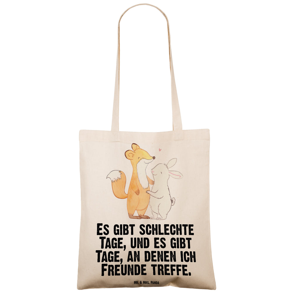 Tragetasche Fuchs Hase Freunde treffen Tage Beuteltasche, Beutel, Einkaufstasche, Jutebeutel, Stoffbeutel, Geschenk, Sport, Sportart, Hobby, Schenken, Danke, Dankeschön, Auszeichnung, Gewinn, Sportler, Freunde treffen