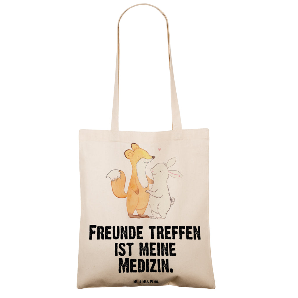 Tragetasche Fuchs Hase Freunde treffen Medizin Beuteltasche, Beutel, Einkaufstasche, Jutebeutel, Stoffbeutel, Geschenk, Sport, Sportart, Hobby, Schenken, Danke, Dankeschön, Auszeichnung, Gewinn, Sportler, Freunde treffen