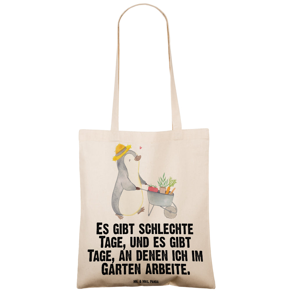 Tragetasche Pinguin Gartenarbeit Tage Beuteltasche, Beutel, Einkaufstasche, Jutebeutel, Stoffbeutel, Geschenk, Sport, Sportart, Hobby, Schenken, Danke, Dankeschön, Auszeichnung, Gewinn, Sportler, Gartenarbeit, Urban gardening, Gärtnern, Gartenpflege